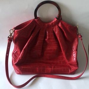 Brahmin Renata Red Dragon Haiku Hand Bag